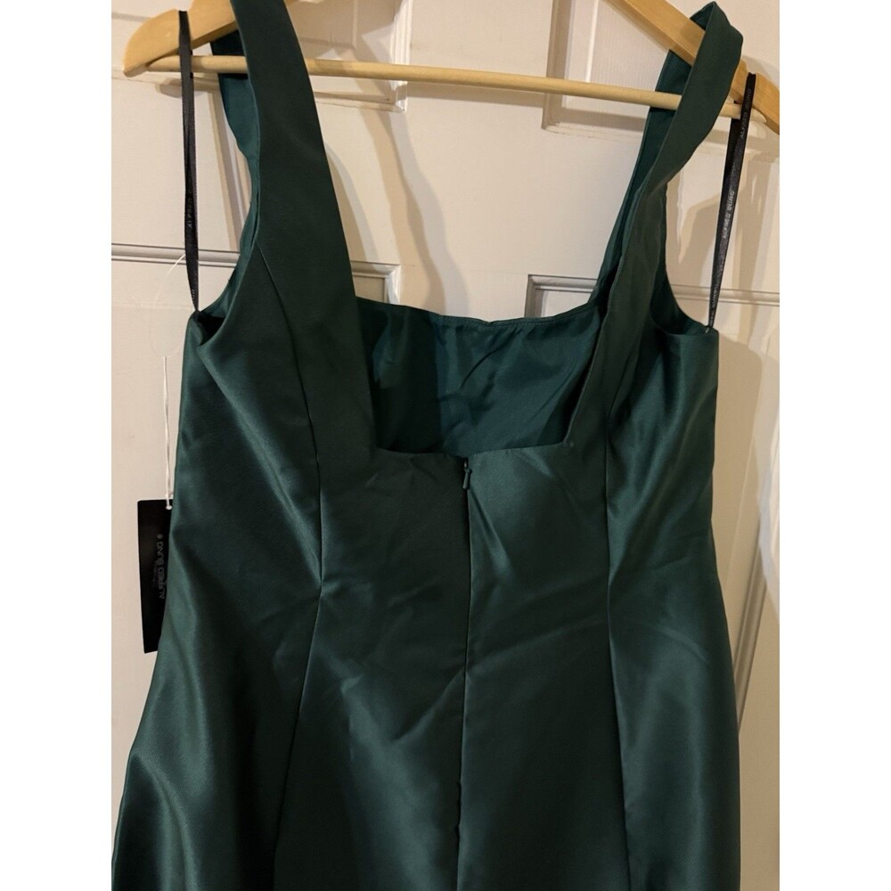 Alfred Sung Satin Square Neck Princess Line Gown Size 14 - Picture 7 of 9